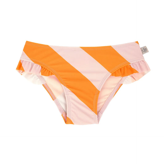 Lässig BIKINIHOSE KINDER - STREIFEN, ROSA ORANGE