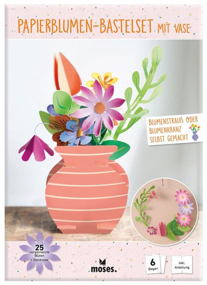 Moses Papierblumen-Bastelset mit Vase