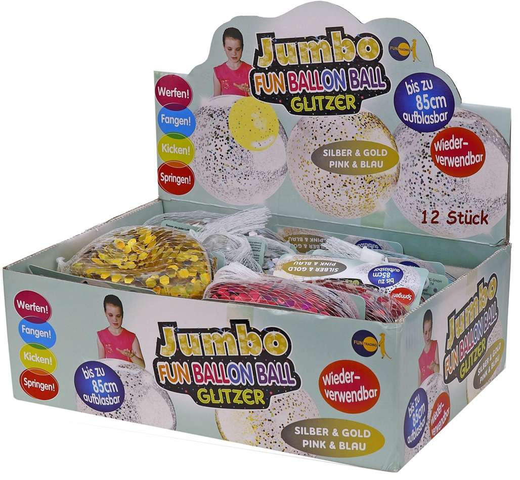Jumbo Fun Ballon Ball Glitzer