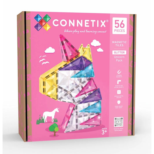 Connetix Magnetbausteine Glitter Unicorn Pack 56 Teile - Vorbestellung -