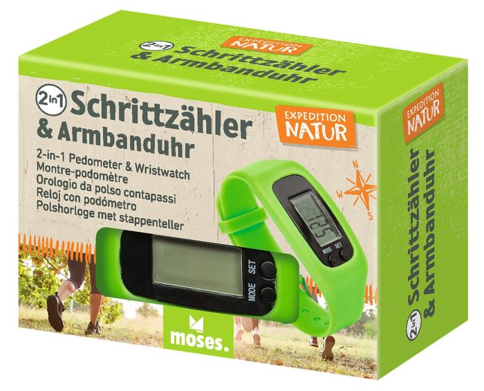 Moses Expedition Natur 2 in 1 Schrittzähler & Armbanduhr