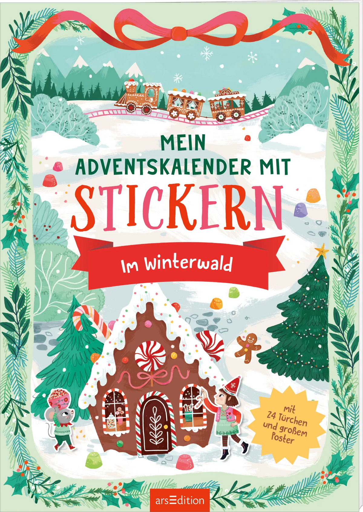 ars edition - Mein Adventskalender mit Stickern – Im Winterwald