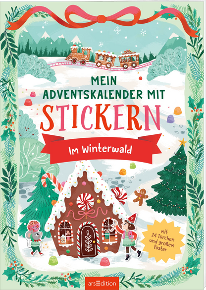 ars edition - Mein Adventskalender mit Stickern – Im Winterwald