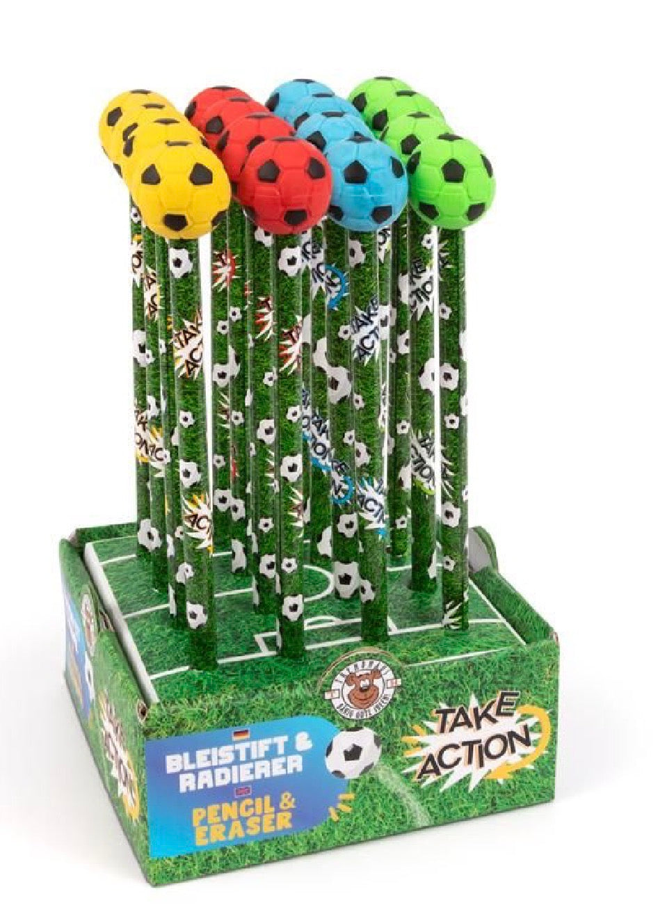 Trendhaus Bleistift und Radierer Fußball