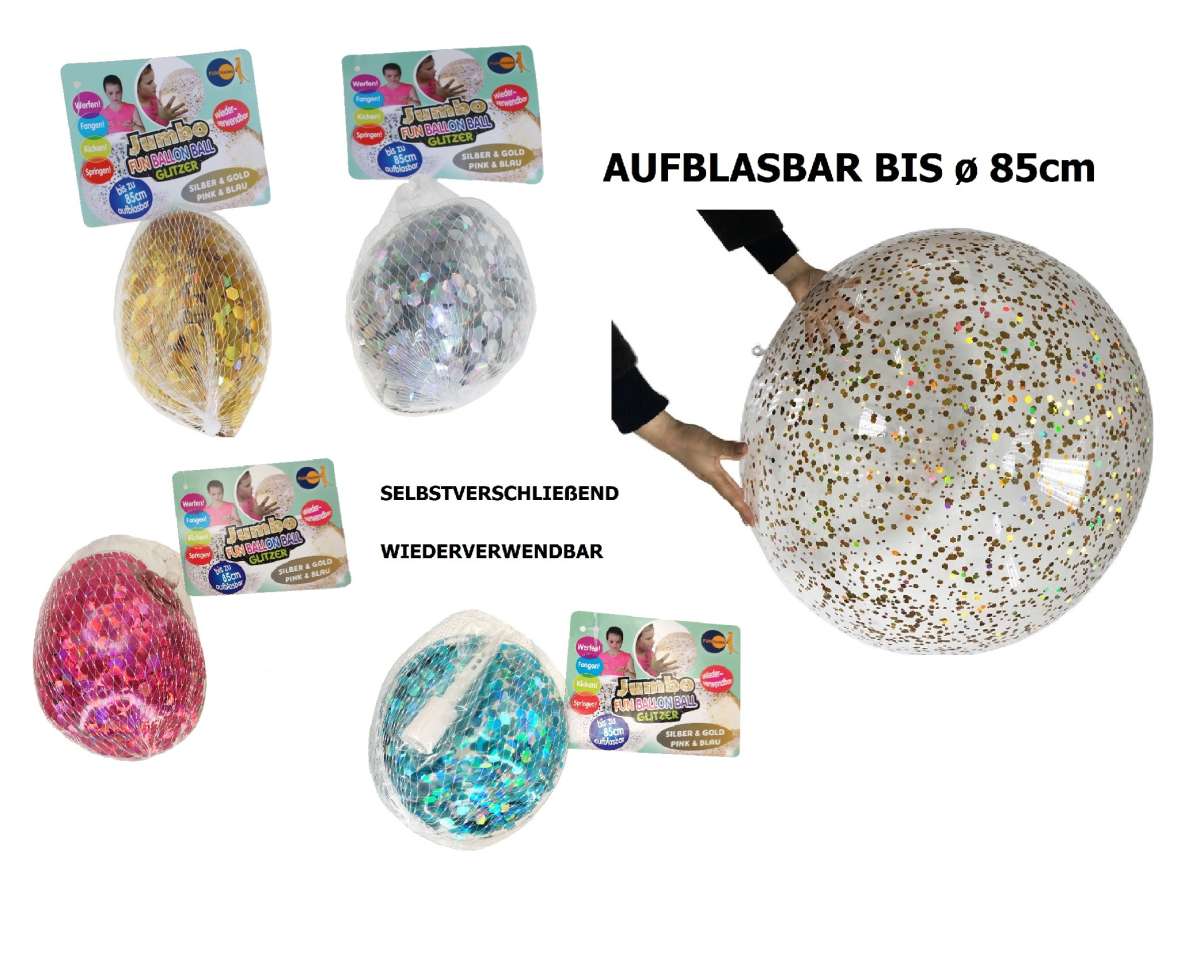Jumbo Fun Ballon Ball Glitzer