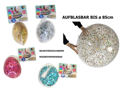 Jumbo Fun Ballon Ball Glitzer