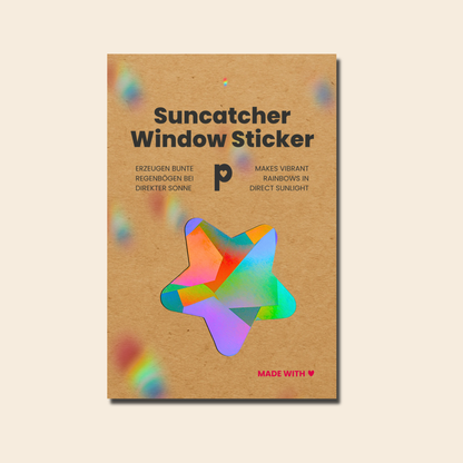 Sonnenfänger Fensteraufkleber „Stern“ Sonnenfänger Aufkleber Prisma