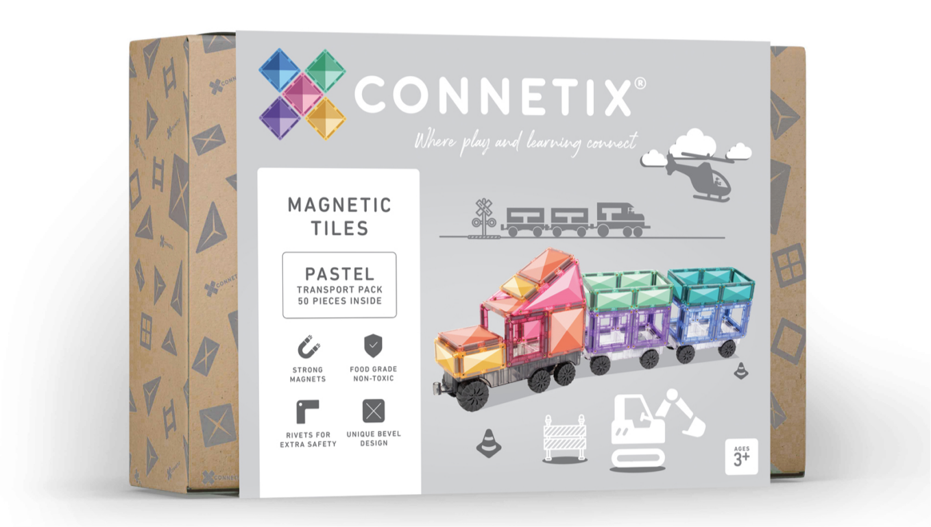 Connetix Magnetbausteine Pastel Transport 50 Teile