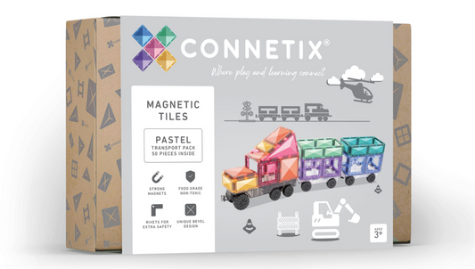 Connetix Magnetbausteine Pastel Transport 50 Teile