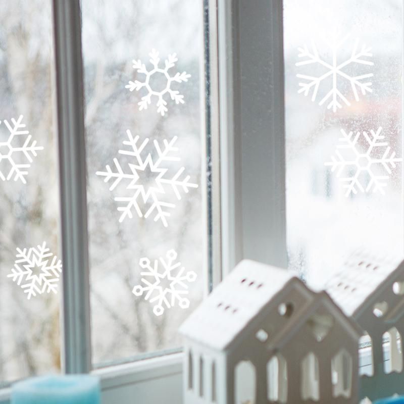 Trendhaus Magic Moments Fenster-Sticker Schneekristalle 24-teilig
