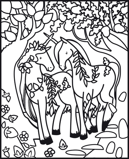 Usborne - Mein Farbenzauber- Malbuch Einhörner 6+