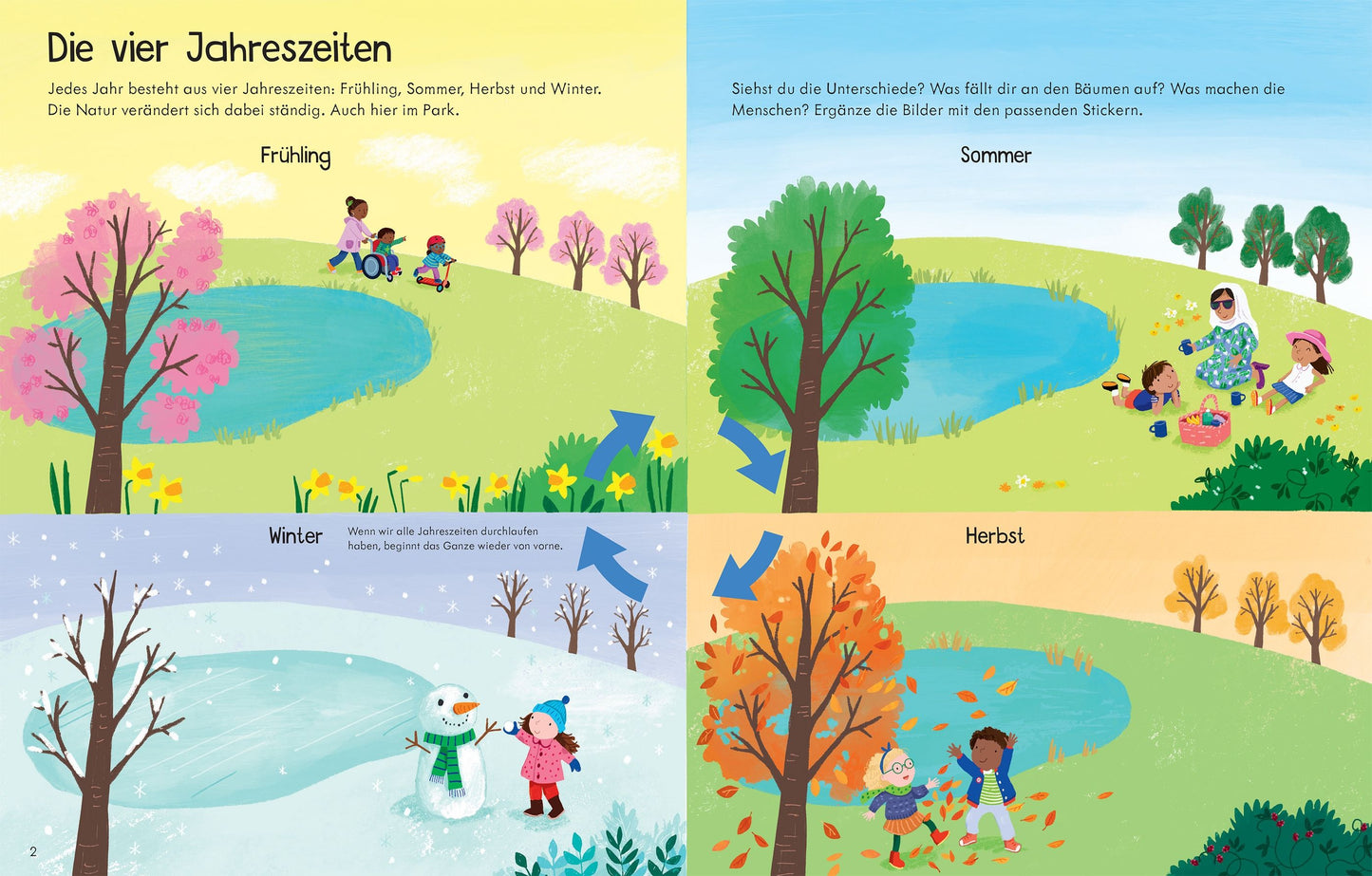 Usborne Mein erstes Stickerbuch: Das Wetter rund ums Jahr