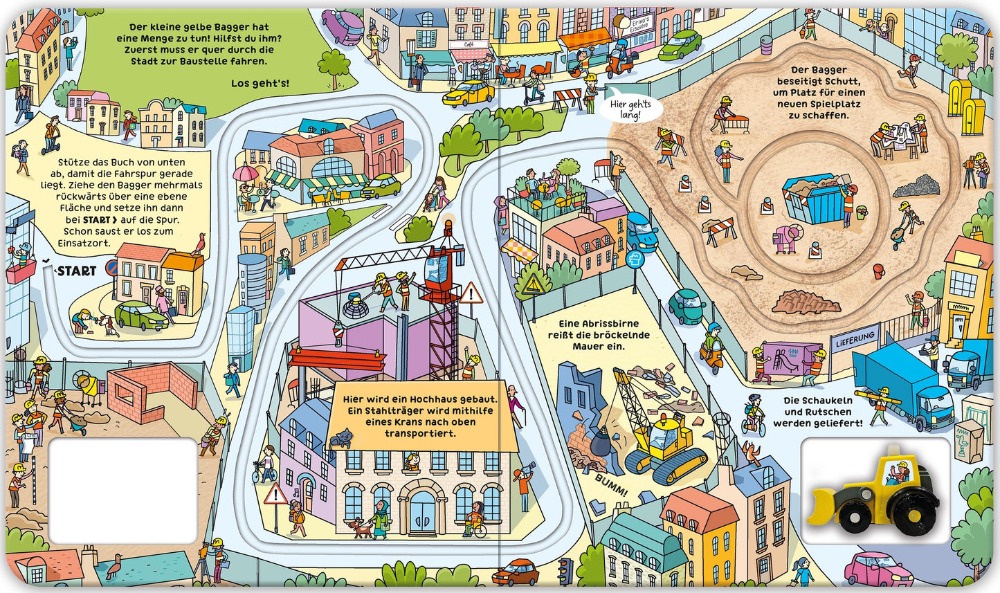 Usborne Fahrspurenbuch Wohin fährt der Bagger?