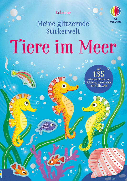 Usborne Meine glitzernde Stickerwelt Tiere im Meer