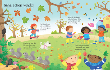 Usborne Mein Wisch-und-Weg-Buch Herbst mit abwischbarem Stift