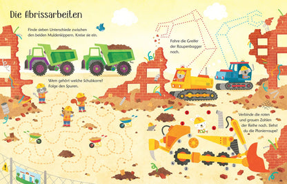 Usborne mein wisch und weg Buch Auf der Baustelle