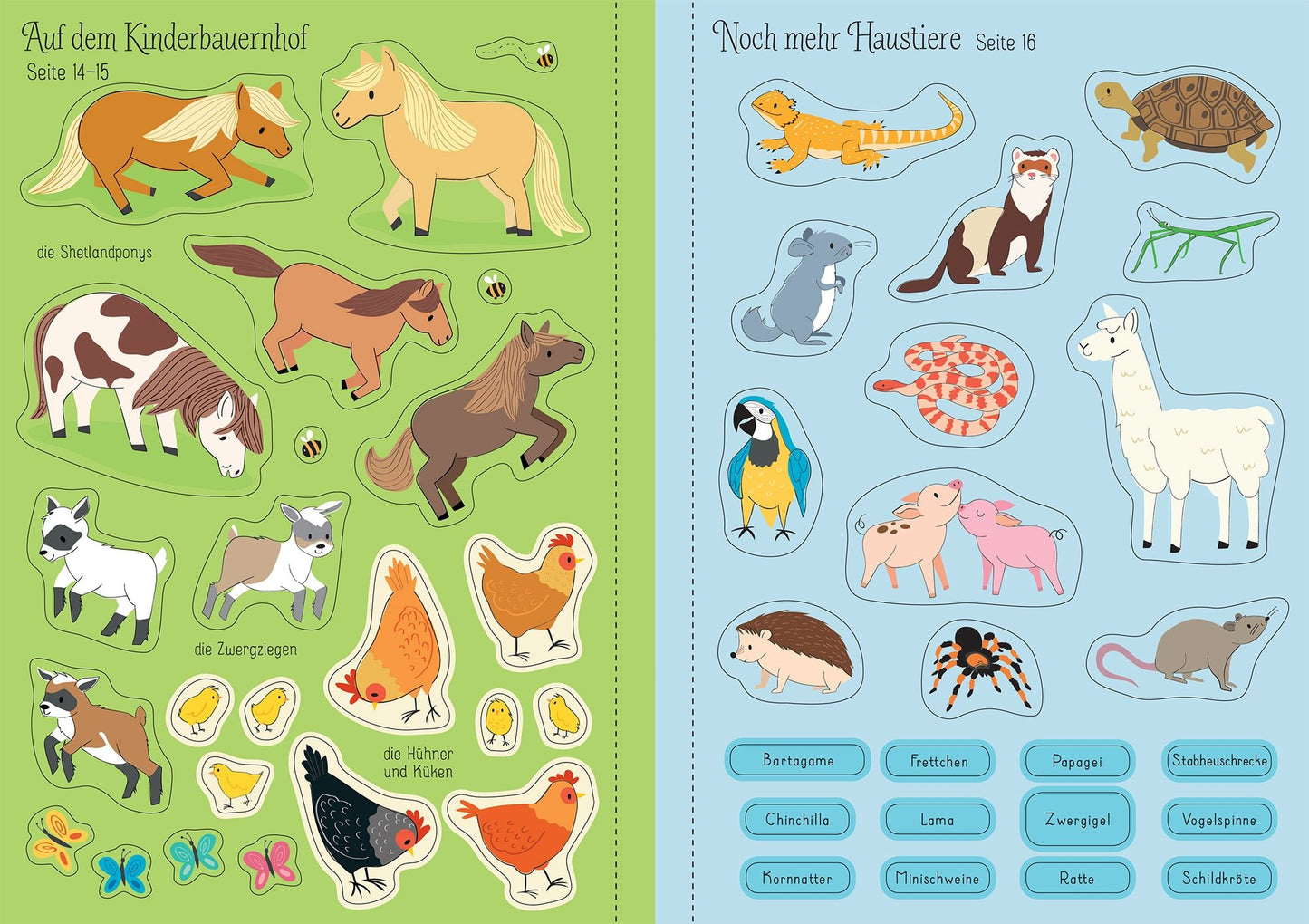 Usborne Mein Immer-wieder-Stickerbuch: Meine Haustiere 3+
