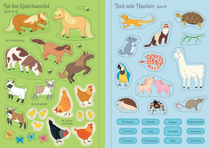 Usborne Mein Immer-wieder-Stickerbuch: Meine Haustiere 3+