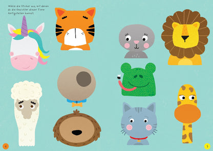 Usborne Mein Immer-wieder-Stickerbuch: Lustige Gesichter 3+
