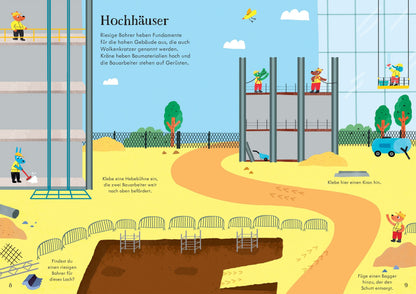 Usborne auf der Baustelle immer wieder Stickerbuch