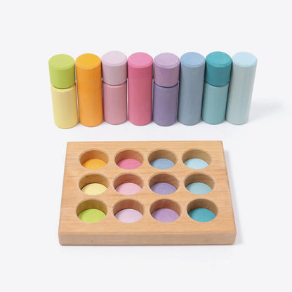 Grimms Steckspiel kleine Walzen Pastell