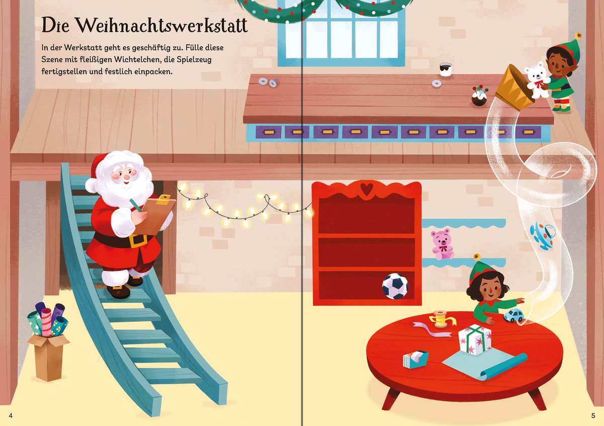 Wir besuchen den Weihnachtsmann Stickerbuch
