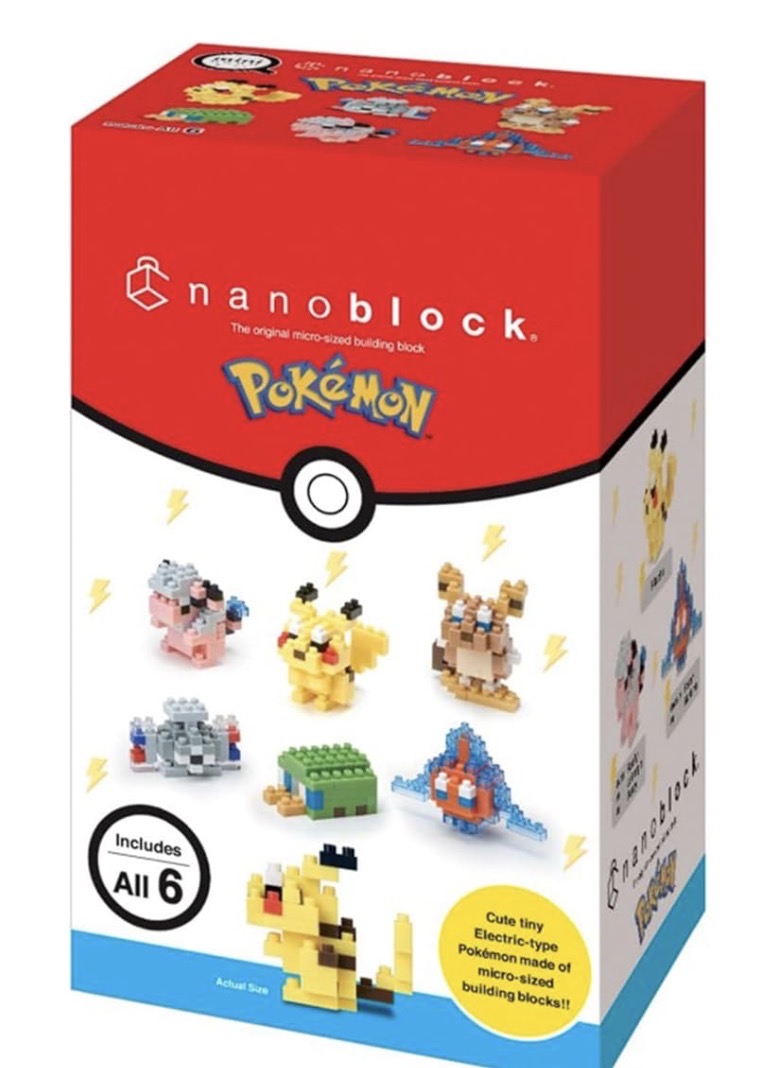 Nanoblock Pokémon Electric miniatur 6 Stück