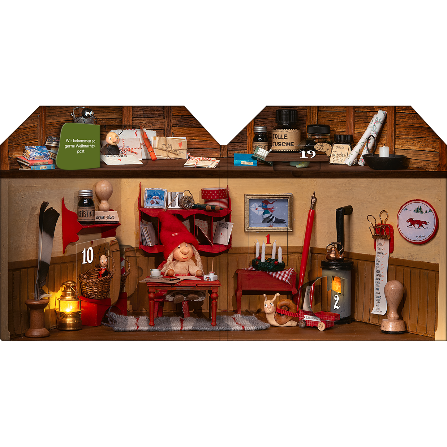 Arsedition Advent im Wichtelhaus - ein Adventskalender mit 24 Klappen