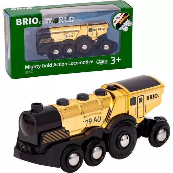 BRIO Goldene Batterielok mit Licht und Sound