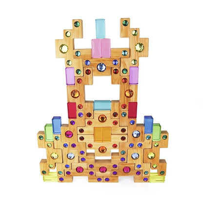 Bauspiel Farbtreppe mit Lichtbauquadern 32 Teile
