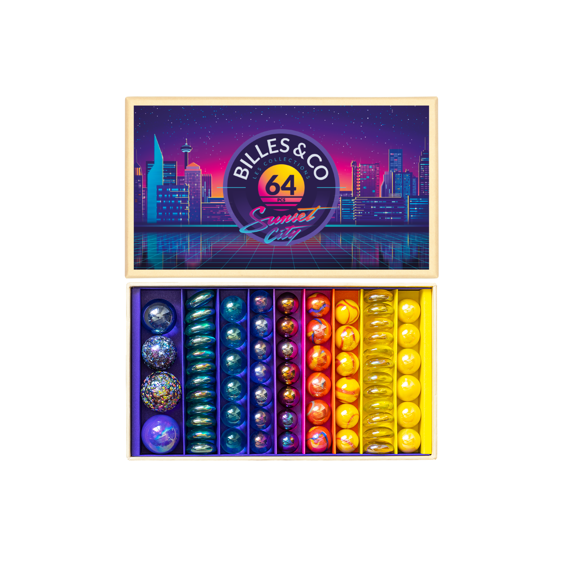 Billes & Co Sunset City Murmeln 64 Teile