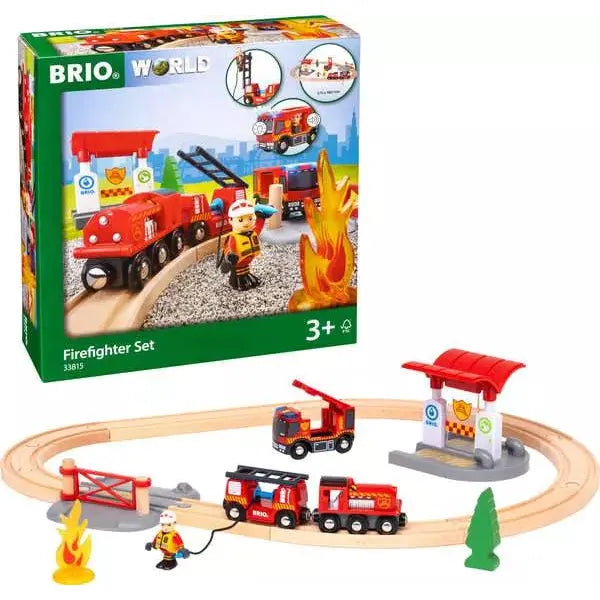 Brio Feuerwehr Starterset Holzeisenbahn