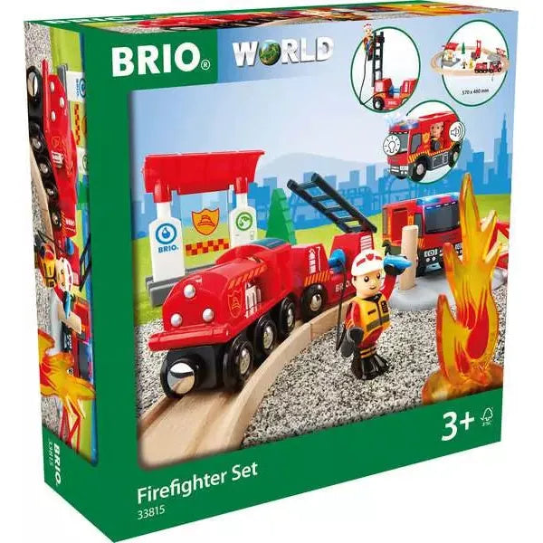 Brio Feuerwehr Starterset Holzeisenbahn
