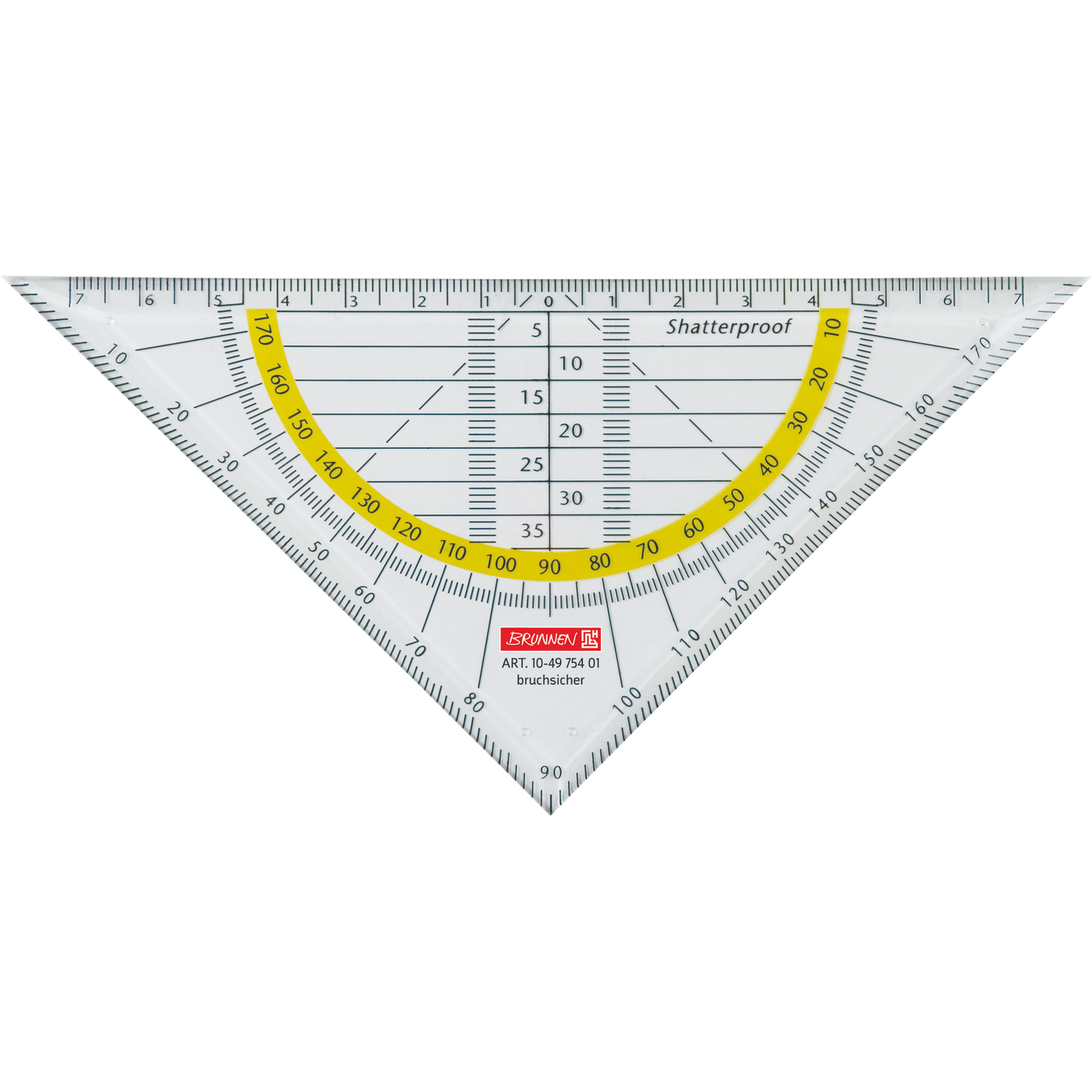 Brunnen Geodreieck klar 16 cm