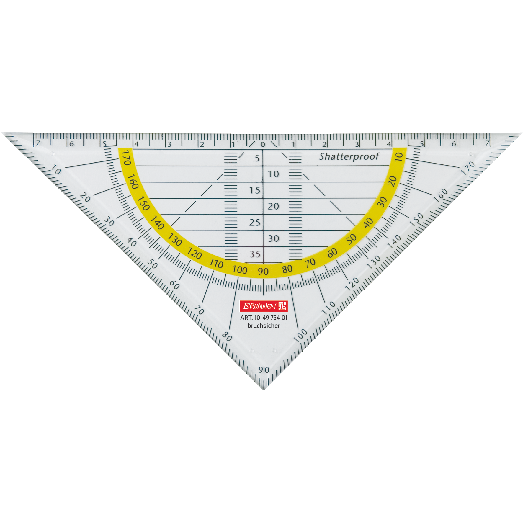 Brunnen Geodreieck klar 16 cm
