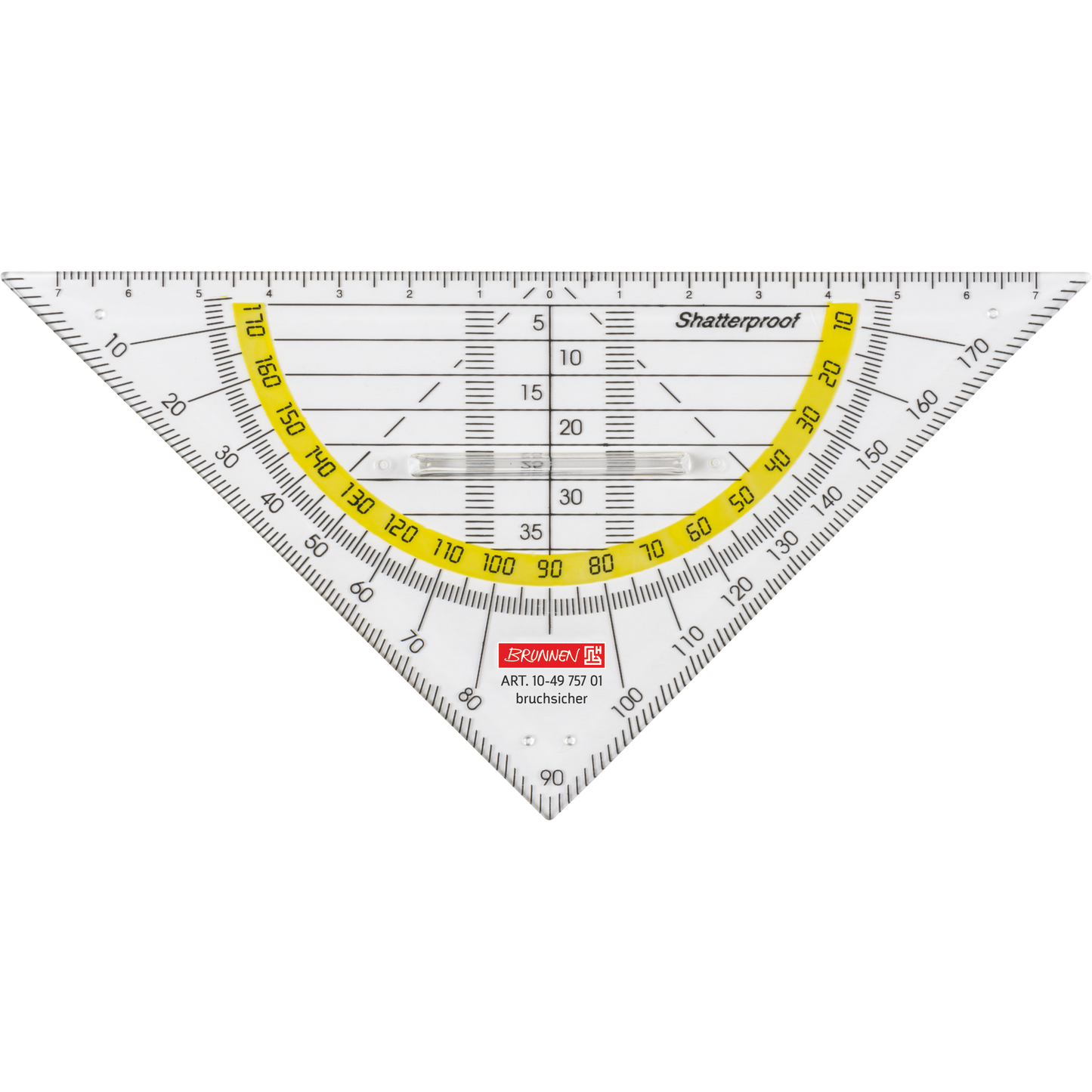 Brunnen Geodreieck klar 16 cm