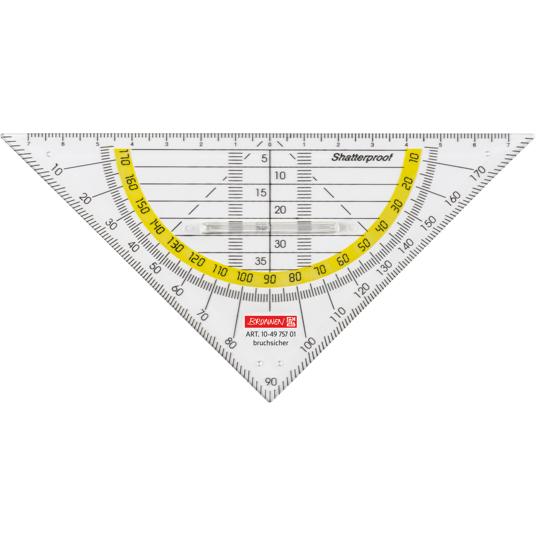 Brunnen Geodreieck klar 16 cm