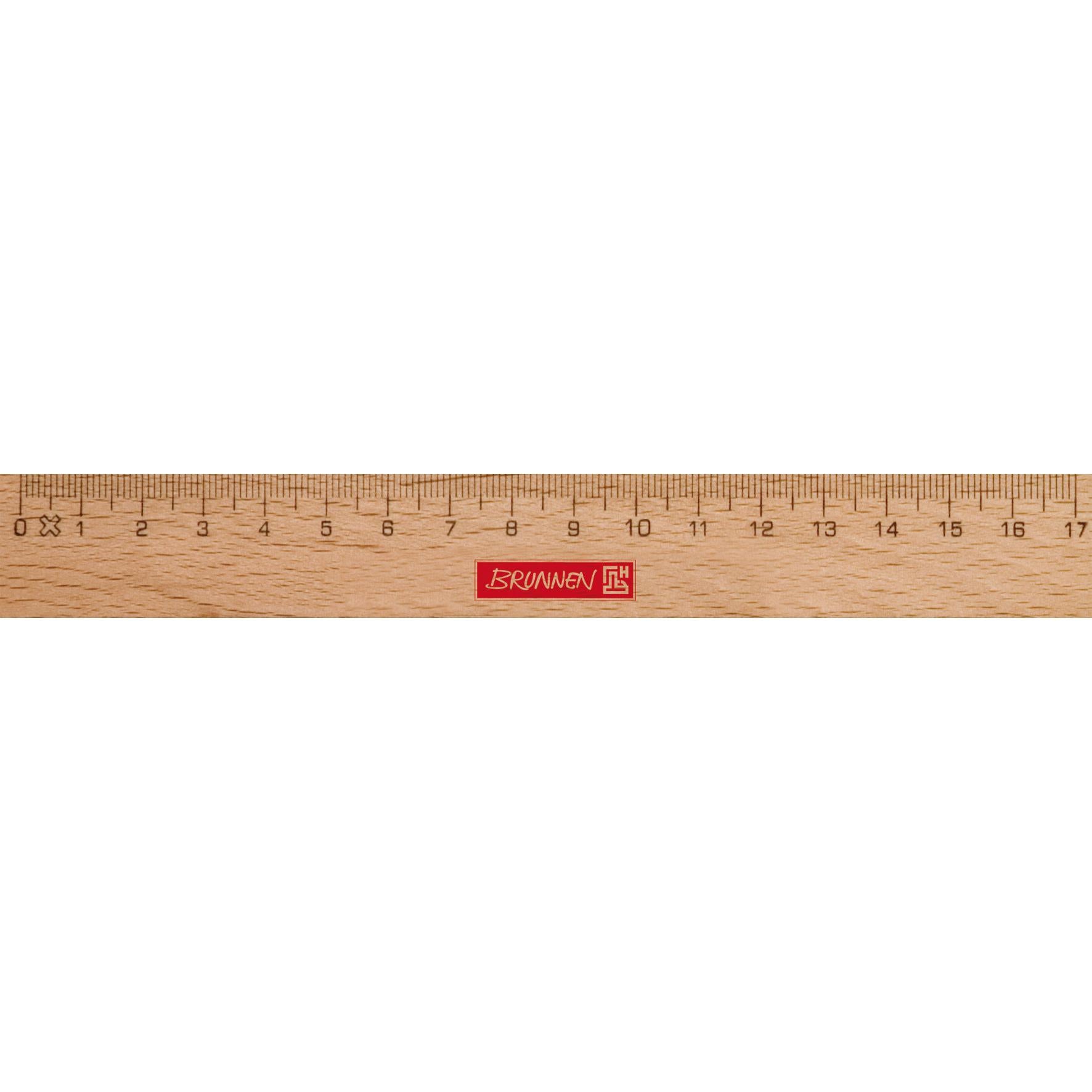 Brunnen Holzlineal 17 cm