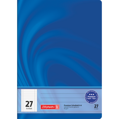 Brunnen Schulheft Premium Vivendi A4, Lineatur 27, 16 Blatt, blau