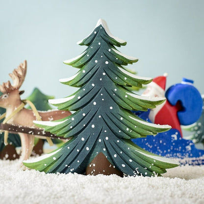 Bumbu Toys Schneebedeckter Tannenbaum Set