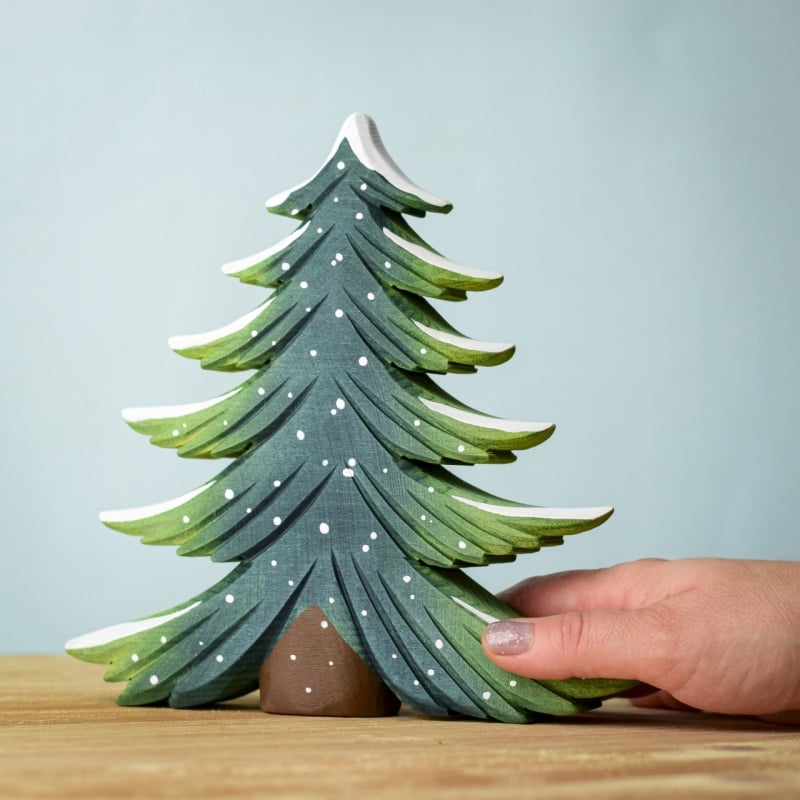 Bumbu Toys Schneebedeckter Tannenbaum Set