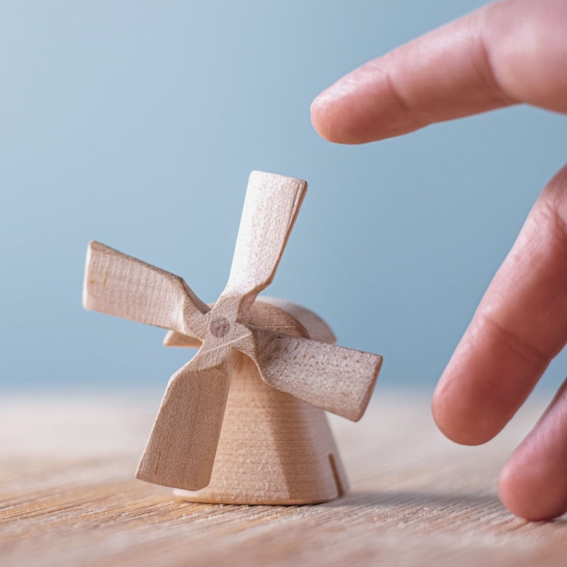 Bumbu Toys Windmühle zum selber bemalen