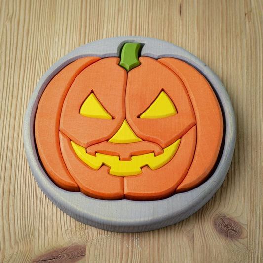 Bumbu Toys rundes Halloween Puzzle grau