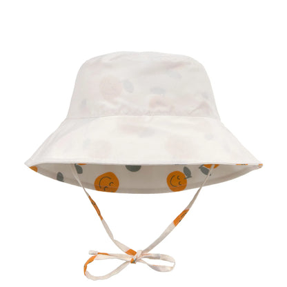 Lässig SONNENHUT KINDER (UV SCHUTZ) - ORANGE, WEISS