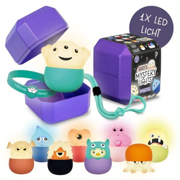 Eggys Mystery Lights Serie 2 Monster Akku Nachtlicht Blindbox mit Anhänger