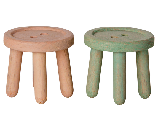 Maileg Hockerset für Mäuse – Altrosa & Mint