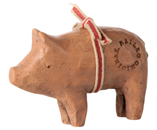Maileg Pig with ribbon, Small