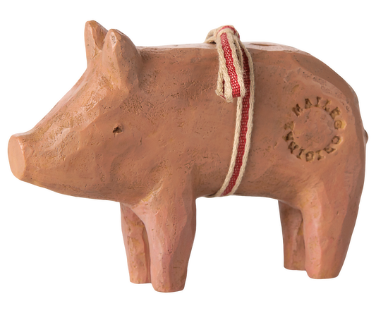 Maileg Pig with ribbon, Medium