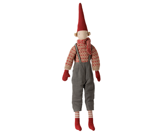 Maileg Pixy, Size 4 – Boy – Knitted sweater and scarf