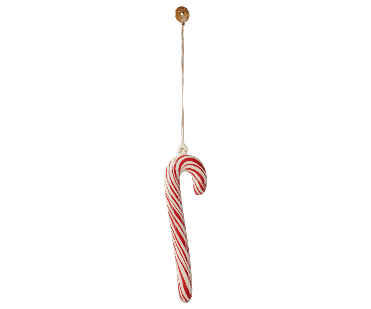 Maileg Metal ornament, Large sugar cane – Stripe